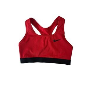 Nike Sports Bra Women's Small Red Compression  Elastic Band Crossback Athleisure